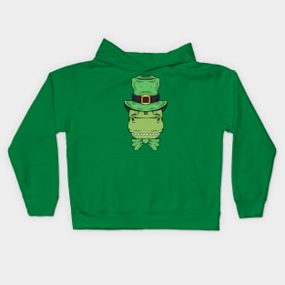 t rex st patricks day dinosaur funny Kids Hoodie